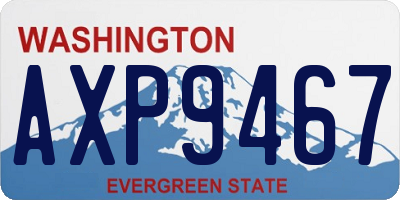 WA license plate AXP9467