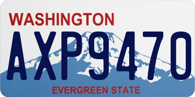 WA license plate AXP9470