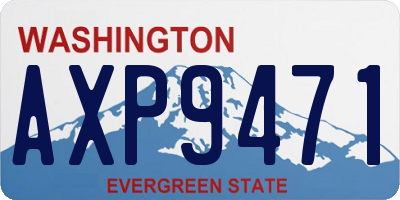 WA license plate AXP9471