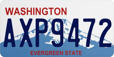 WA license plate AXP9472