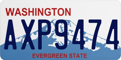 WA license plate AXP9474