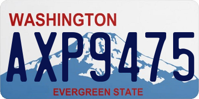WA license plate AXP9475