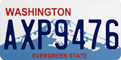 WA license plate AXP9476