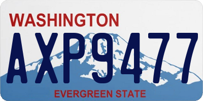 WA license plate AXP9477