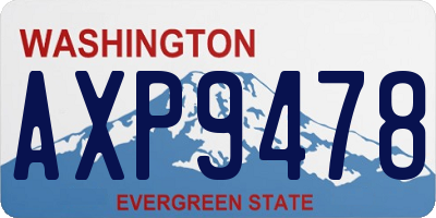 WA license plate AXP9478