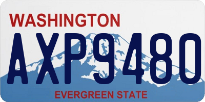WA license plate AXP9480