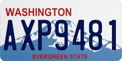 WA license plate AXP9481