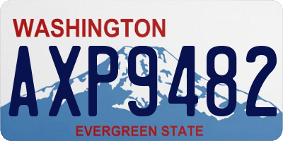 WA license plate AXP9482