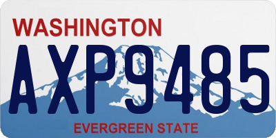 WA license plate AXP9485