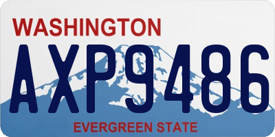 WA license plate AXP9486