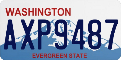 WA license plate AXP9487