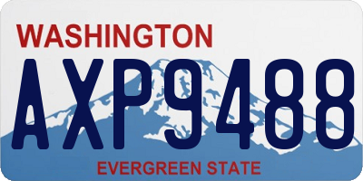 WA license plate AXP9488