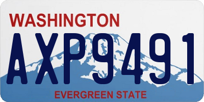 WA license plate AXP9491