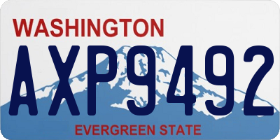 WA license plate AXP9492