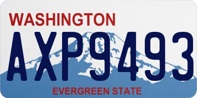 WA license plate AXP9493
