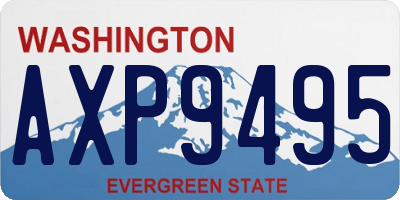 WA license plate AXP9495