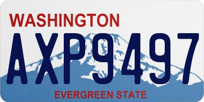 WA license plate AXP9497