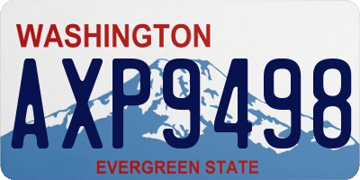 WA license plate AXP9498