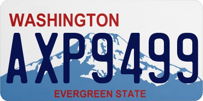 WA license plate AXP9499