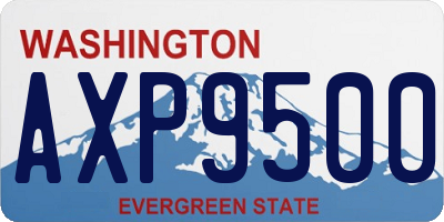 WA license plate AXP9500