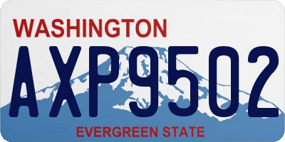 WA license plate AXP9502