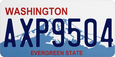 WA license plate AXP9504