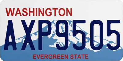 WA license plate AXP9505