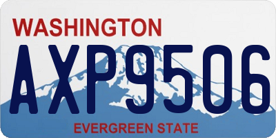 WA license plate AXP9506