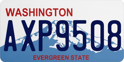 WA license plate AXP9508