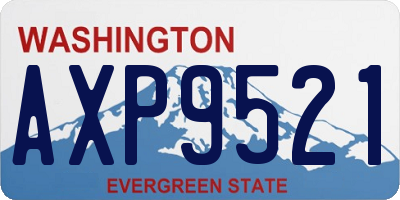 WA license plate AXP9521