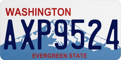 WA license plate AXP9524