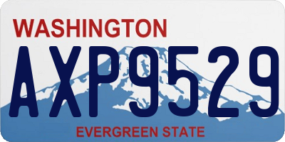 WA license plate AXP9529