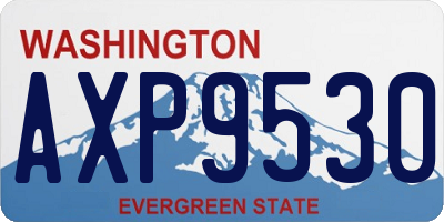 WA license plate AXP9530