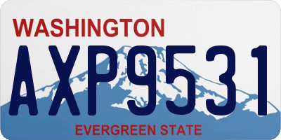 WA license plate AXP9531