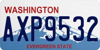 WA license plate AXP9532