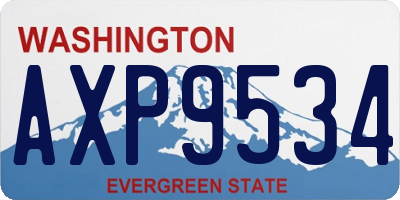 WA license plate AXP9534