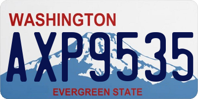WA license plate AXP9535