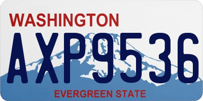 WA license plate AXP9536