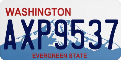 WA license plate AXP9537