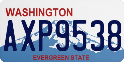 WA license plate AXP9538