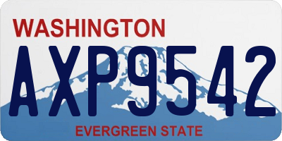 WA license plate AXP9542