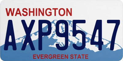 WA license plate AXP9547