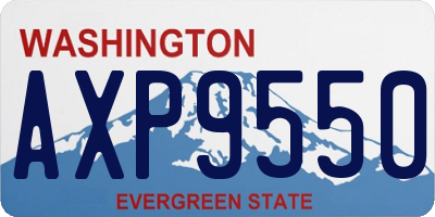 WA license plate AXP9550
