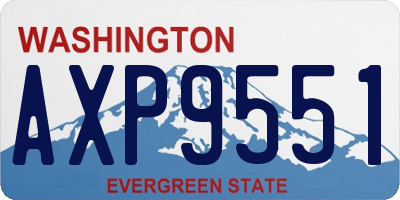 WA license plate AXP9551