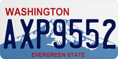 WA license plate AXP9552