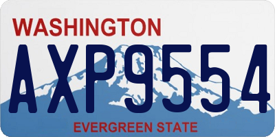 WA license plate AXP9554