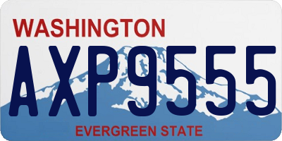 WA license plate AXP9555