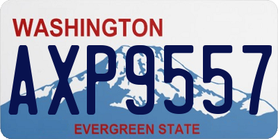 WA license plate AXP9557