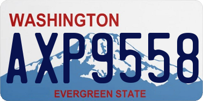 WA license plate AXP9558