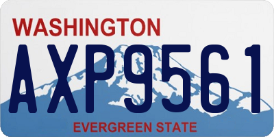 WA license plate AXP9561